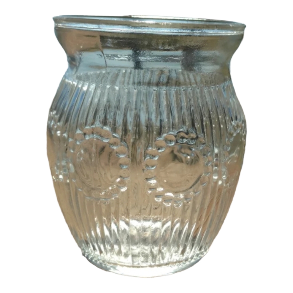 Small Vintage Pressed Glass Bud Vase Toothpick Holder Glass Art Container 4X3